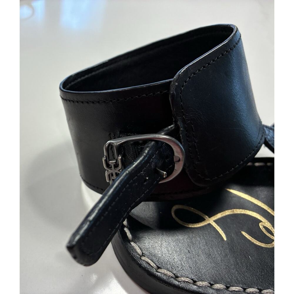 Sam Edelman black all leather sandals 9 - Picture 3 of 5